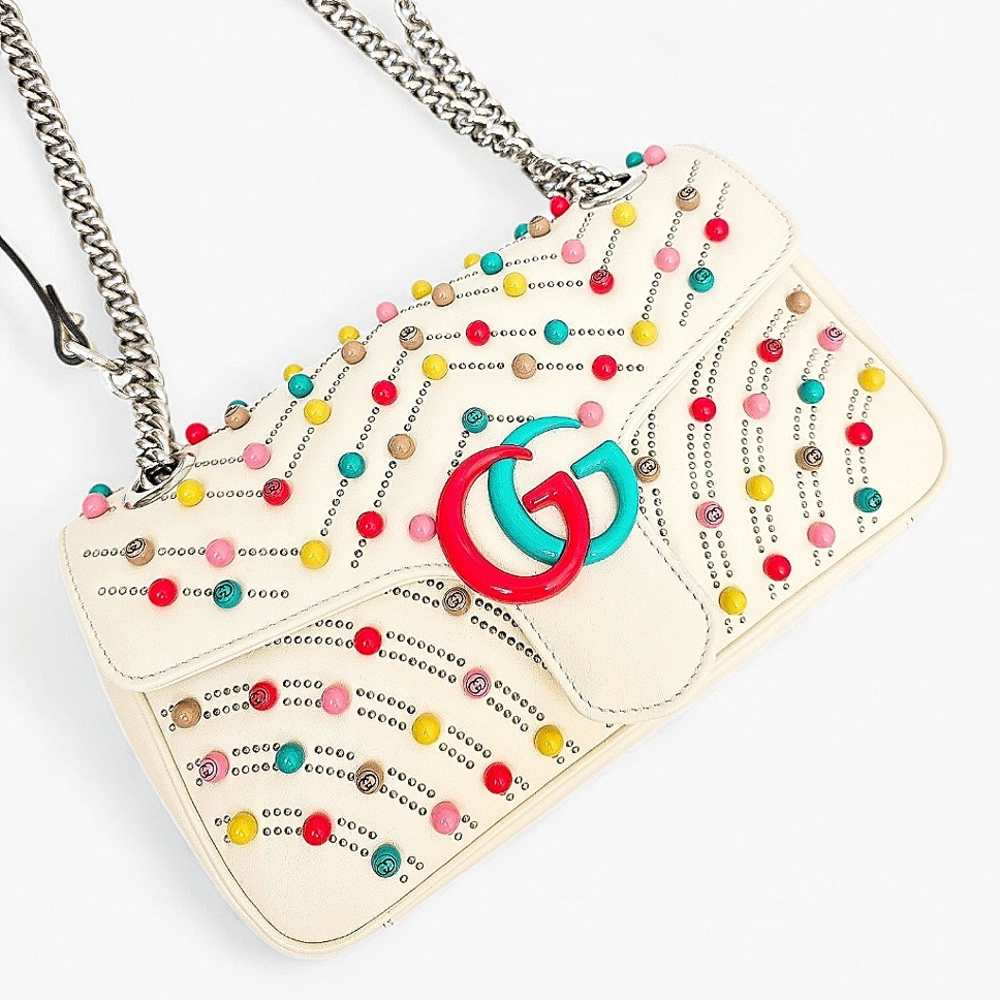 Gucci Limited Edition GG Marmont Beaded Shoulder Bag - Picture 15 of 17